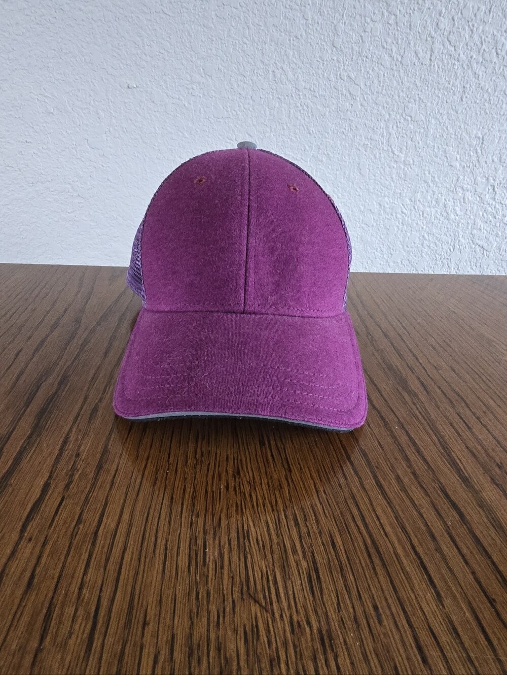 Athleta Felted Burgundy Maroon Baseball Hat